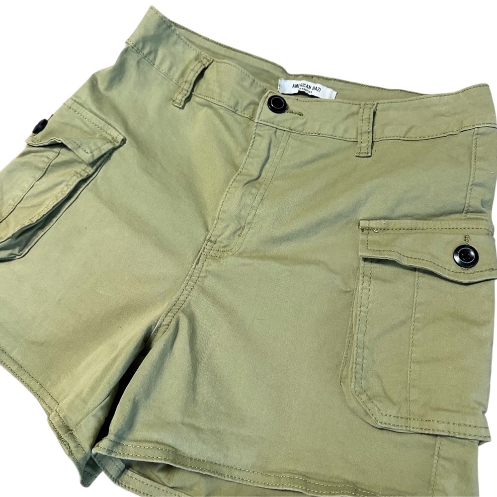 American Bazi Cargo Shorts Women Medium Green Excellent High Rise Utility